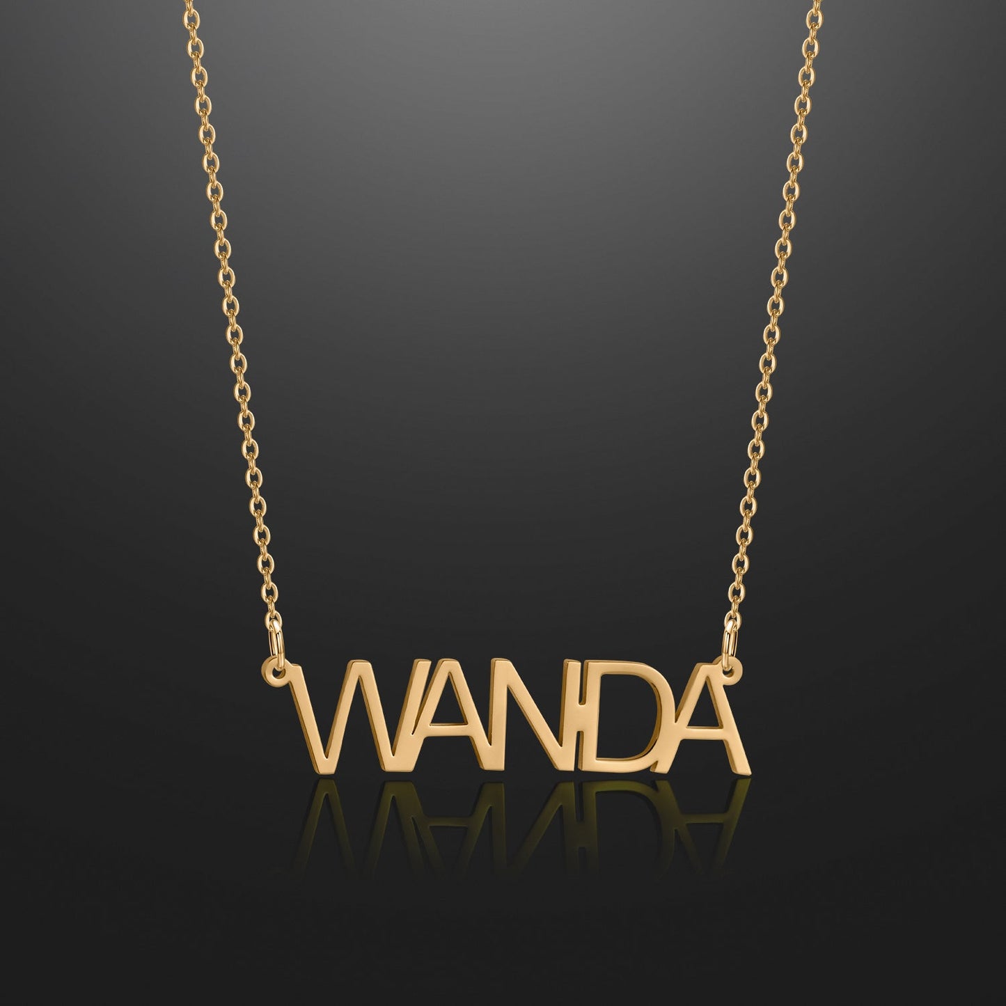 Arial Name Necklace