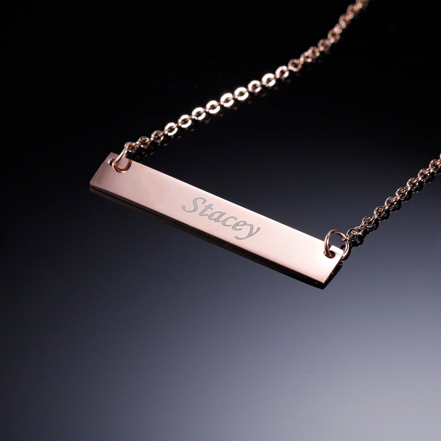Engraved Bar Necklace
