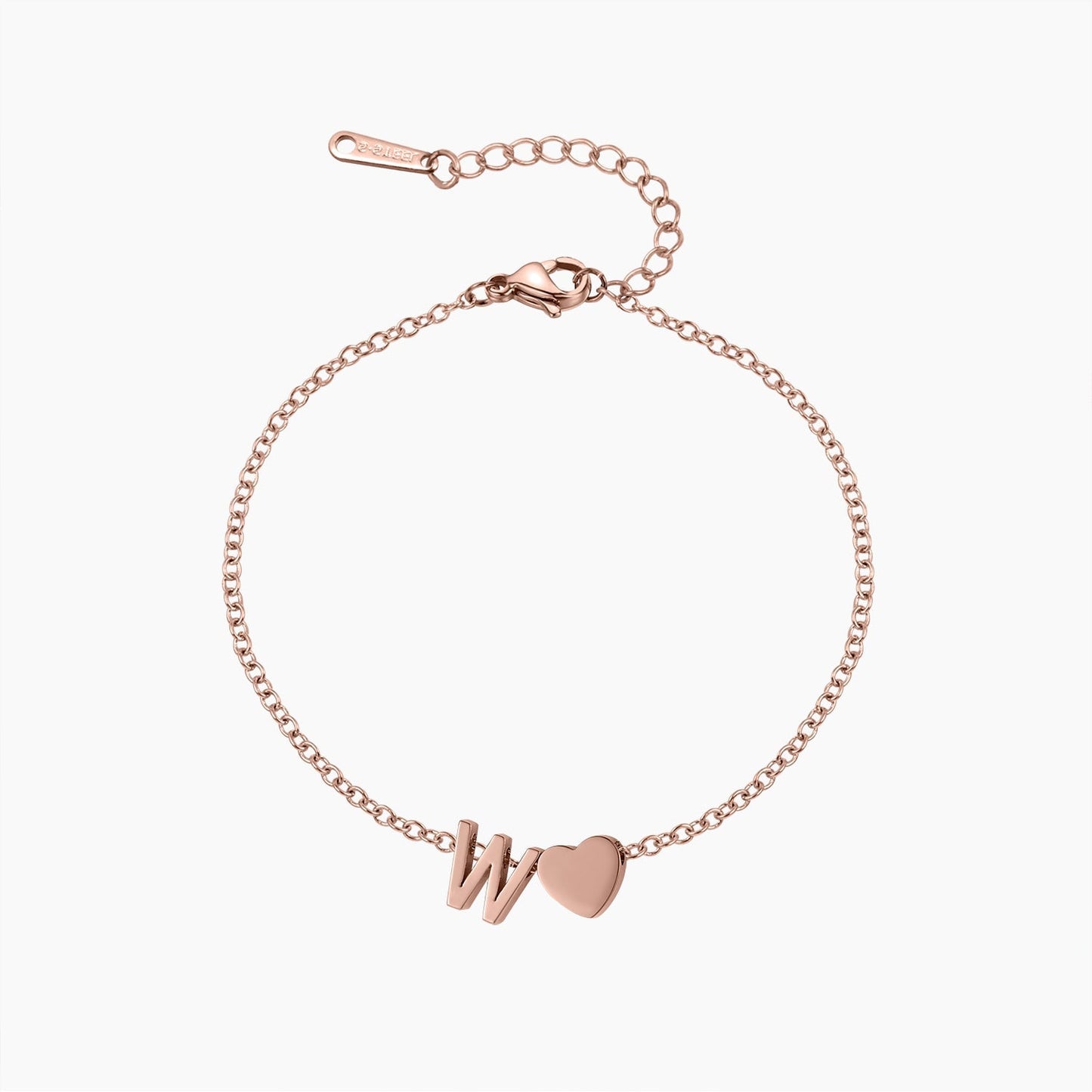 Letter Heart Anklet