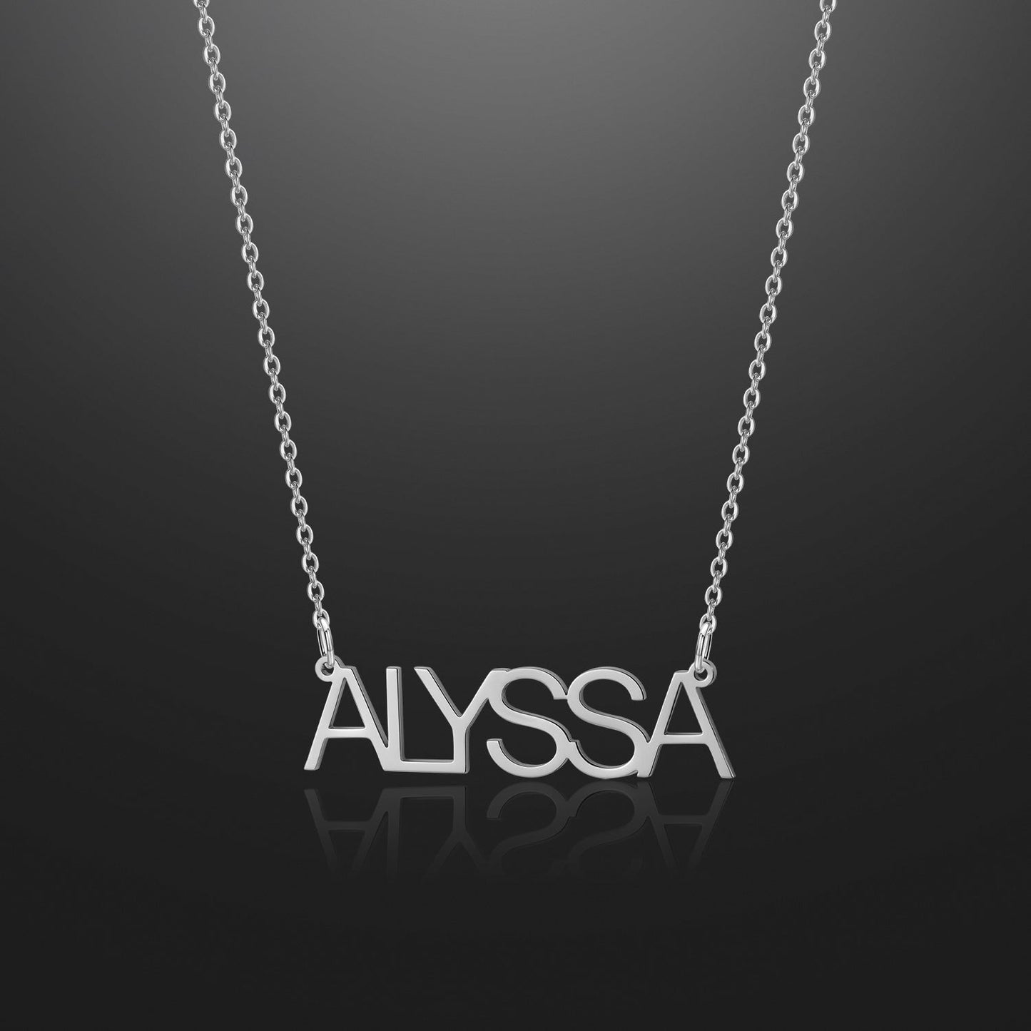 Arial Name Necklace