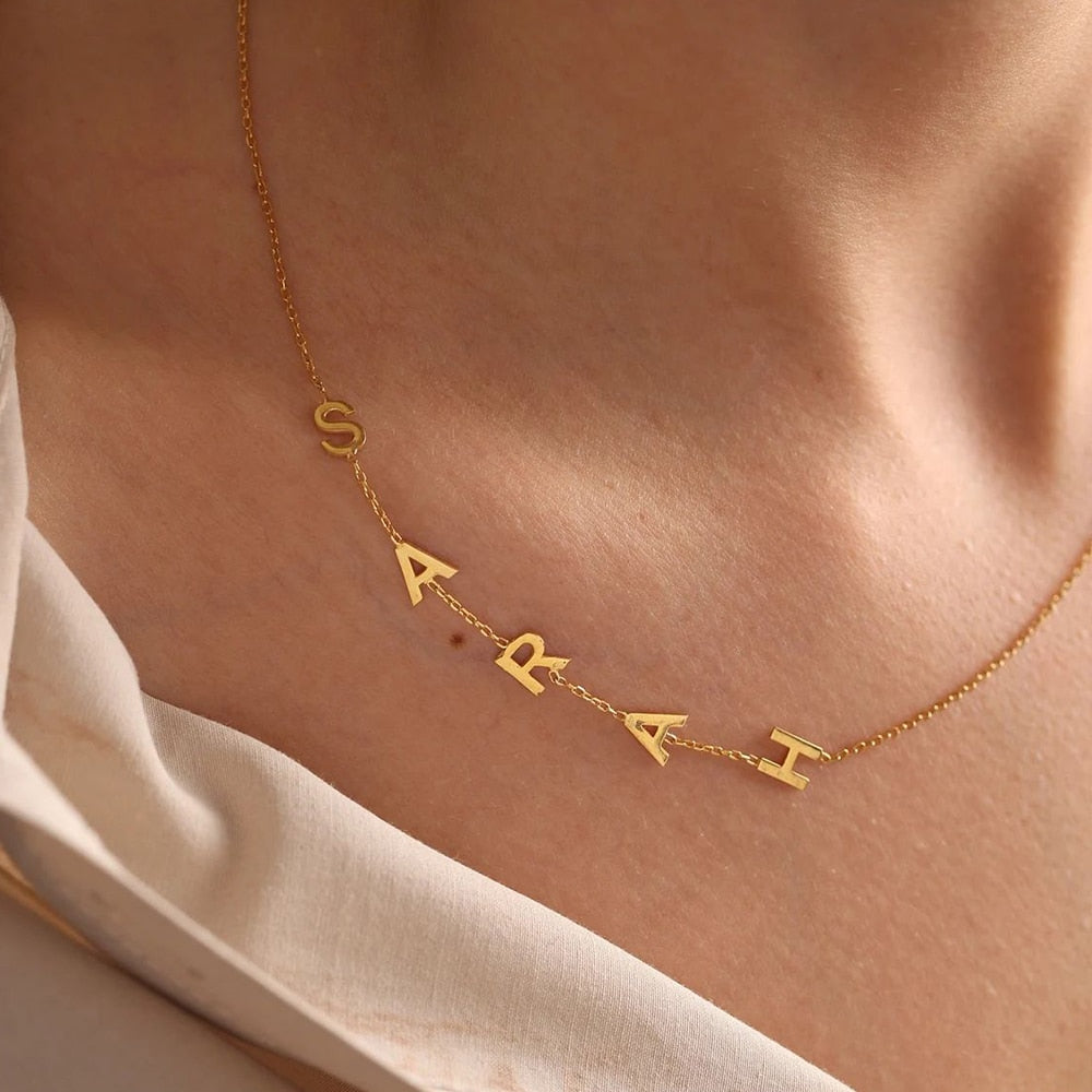 SIDEWAYS LETTER NECKLACE