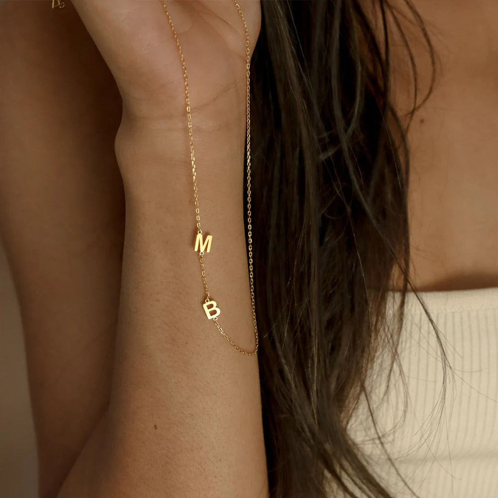 SIDEWAYS LETTER NECKLACE