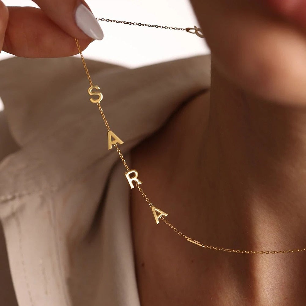 SIDEWAYS LETTER NECKLACE