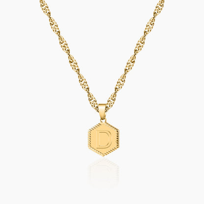 Hex Initial Necklace