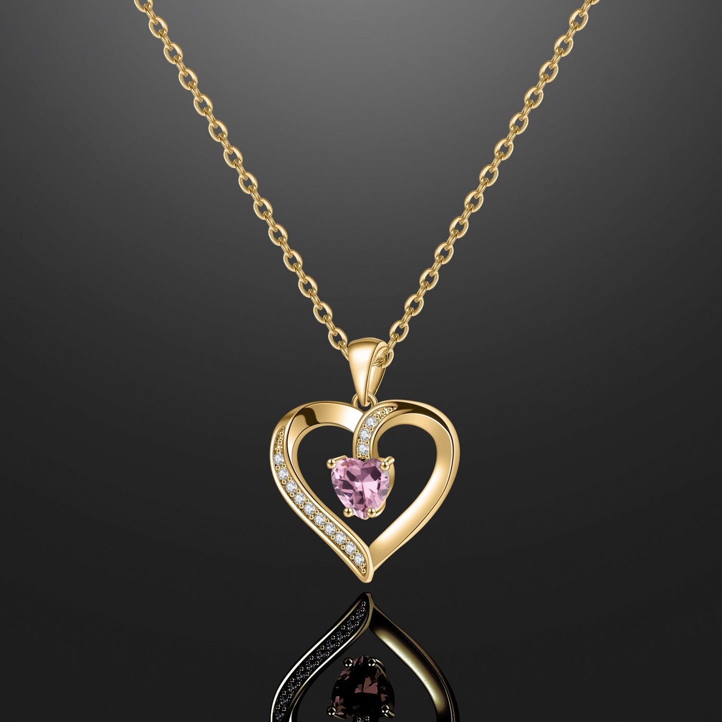 Birthstone Heart Shape Necklace