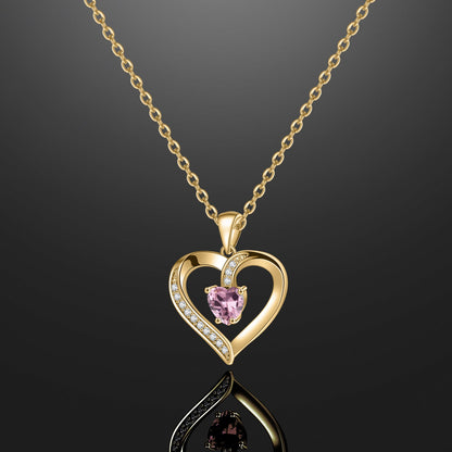 Birthstone Heart Shape Necklace