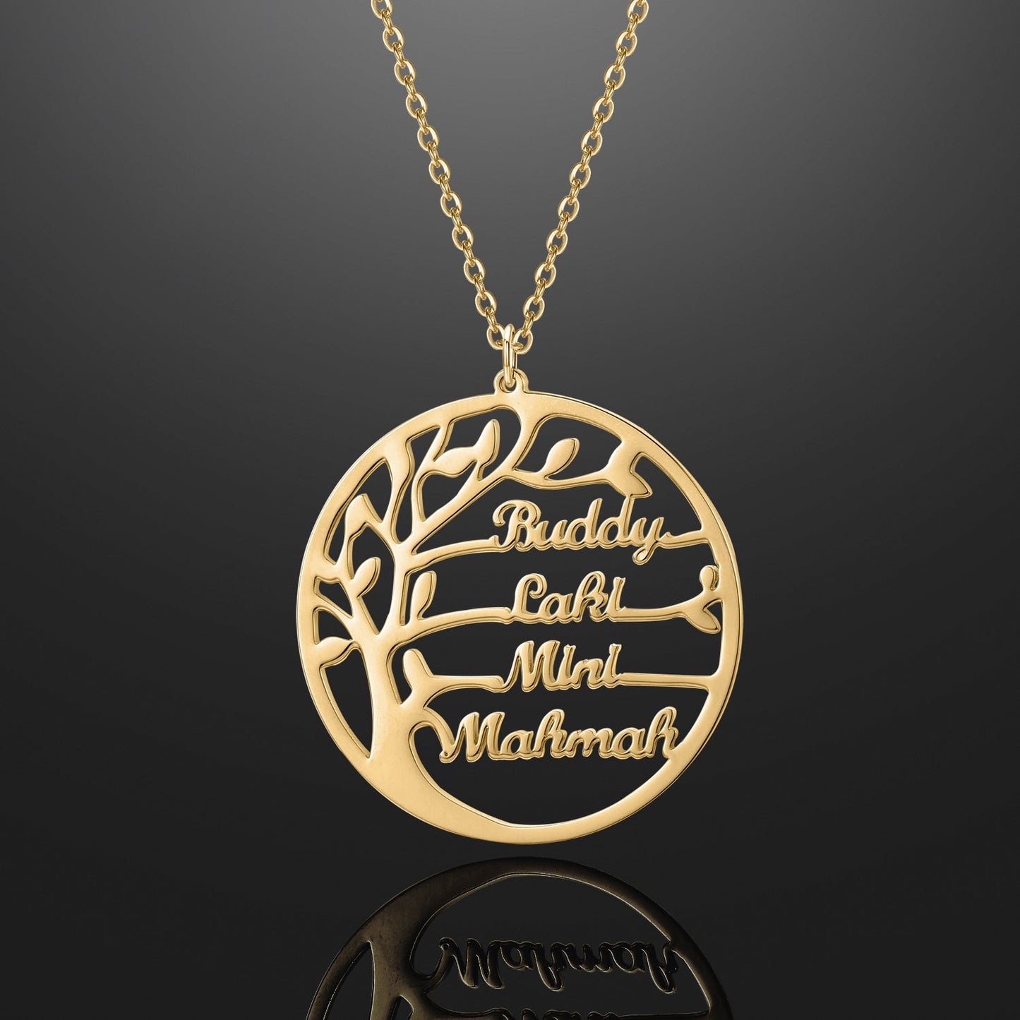 Family Tree Name Necklace