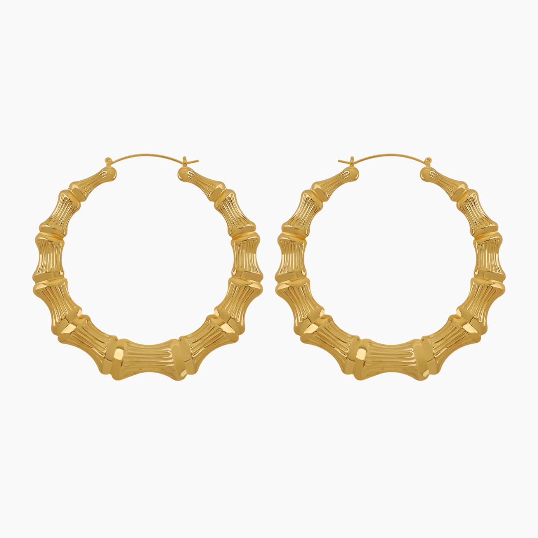 Bamboo Hoop Earrings