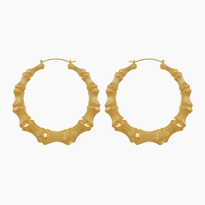 Bamboo Hoop Earrings