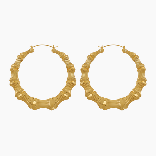 Bamboo Hoop Earrings