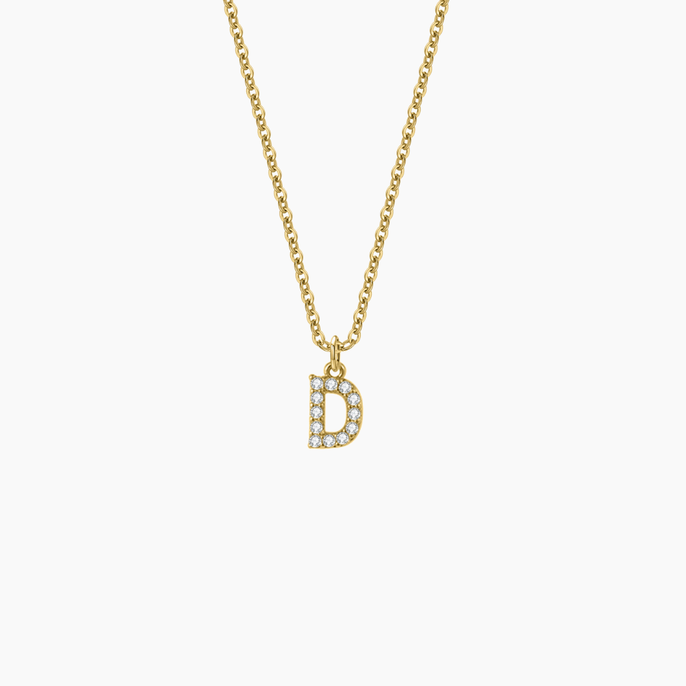 Iced Block Letter Necklace