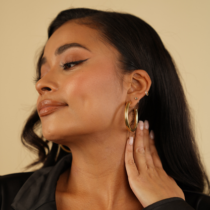 Thick Hoop Earrings