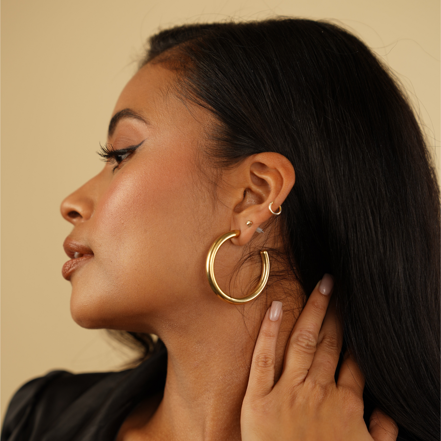 Thick Hoop Earrings