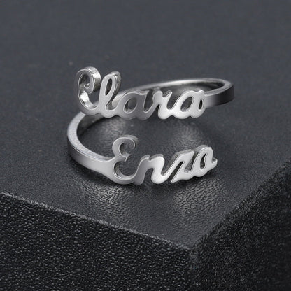 Double Name Ring