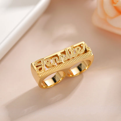 Two Finger Name Ring