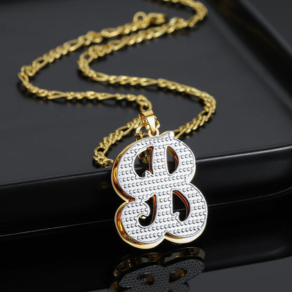 Kids Double Plated Initial Necklace w/ Figaro Chain