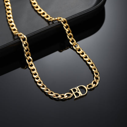 Double Initial XL Cuban Chain