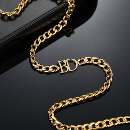 Double Initial XL Cuban Chain