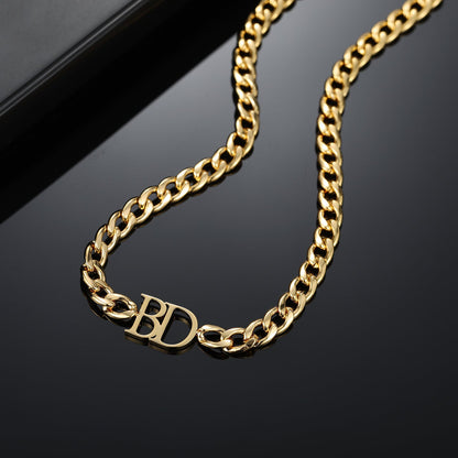 Double Initial XL Cuban Chain