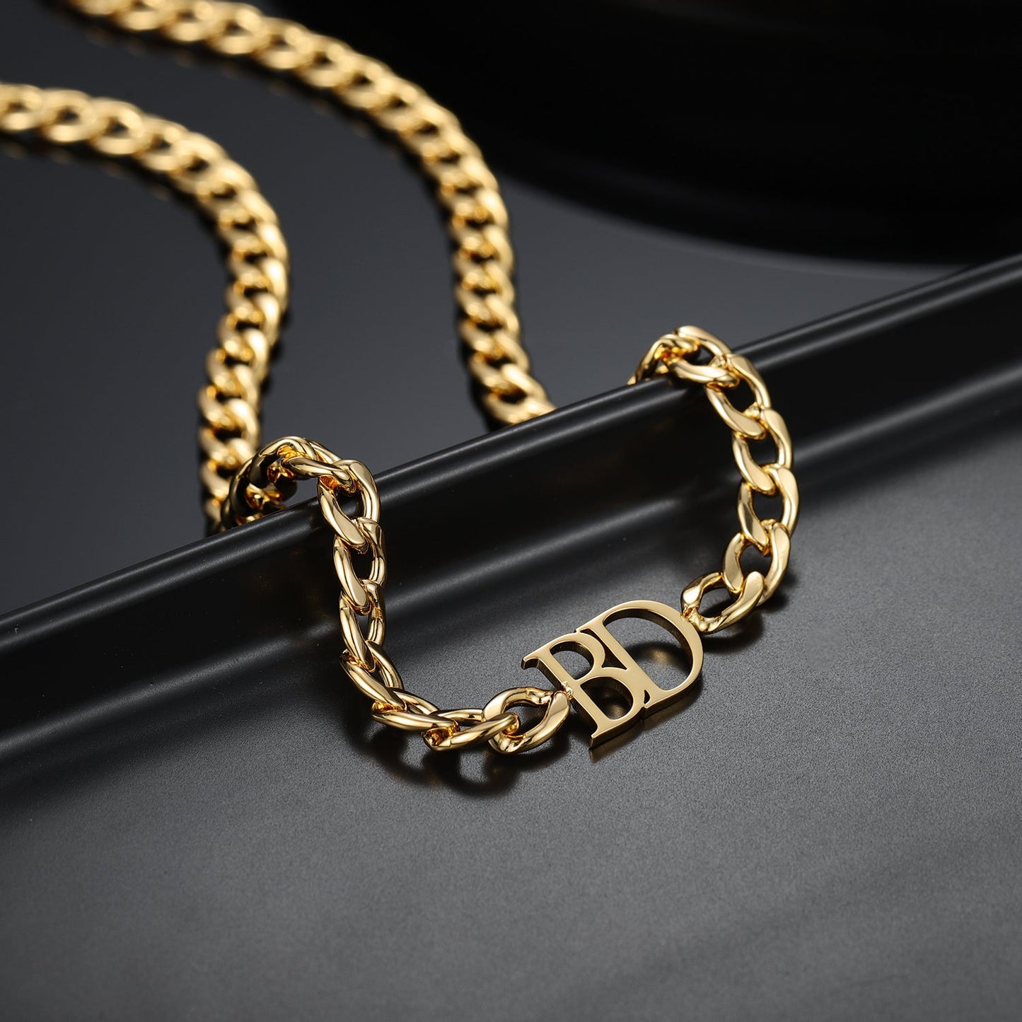 Double Initial XL Cuban Chain