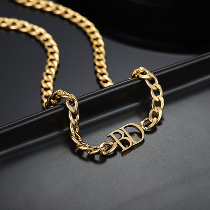 Double Initial XL Cuban Chain