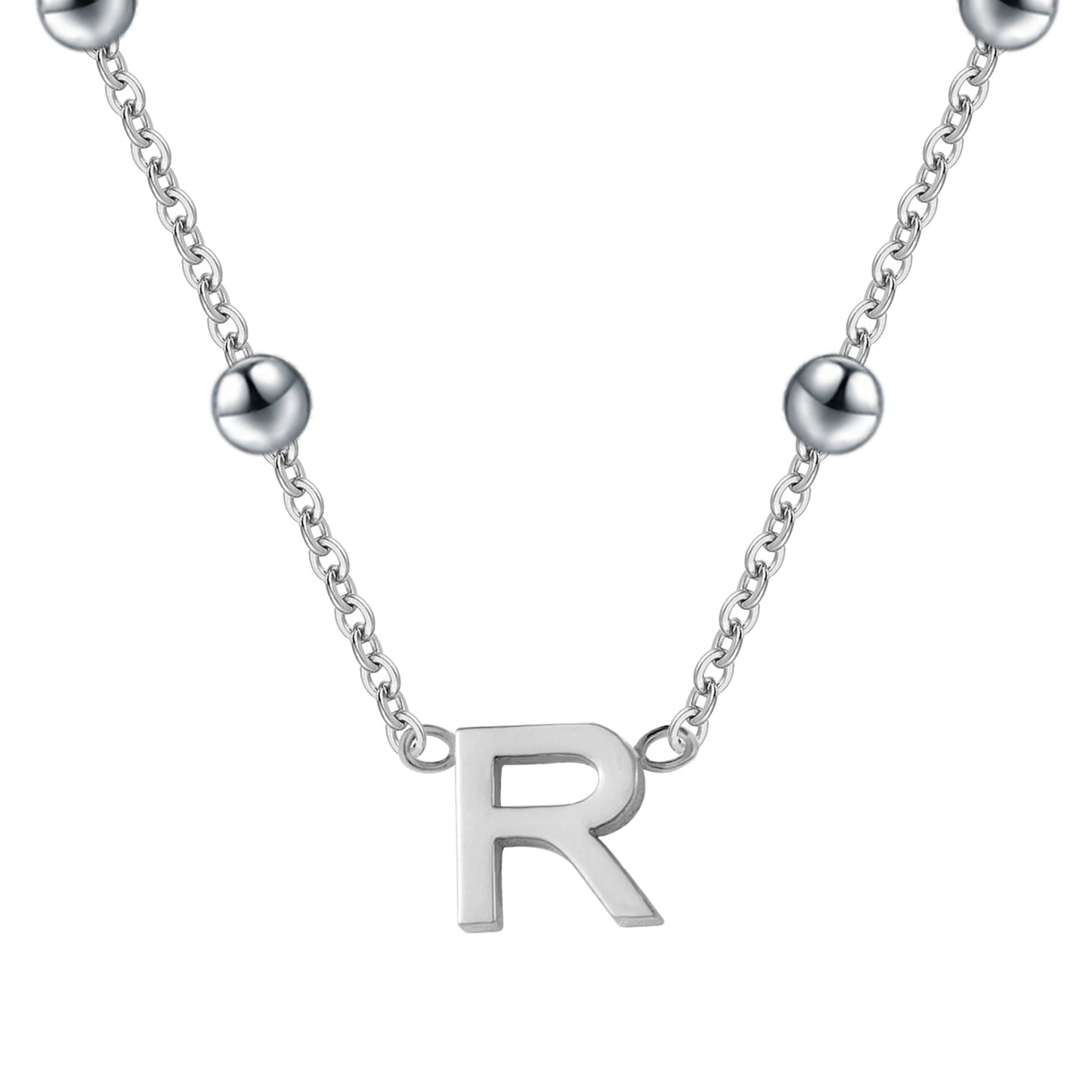 Letter Necklace w/ Satellite Chain