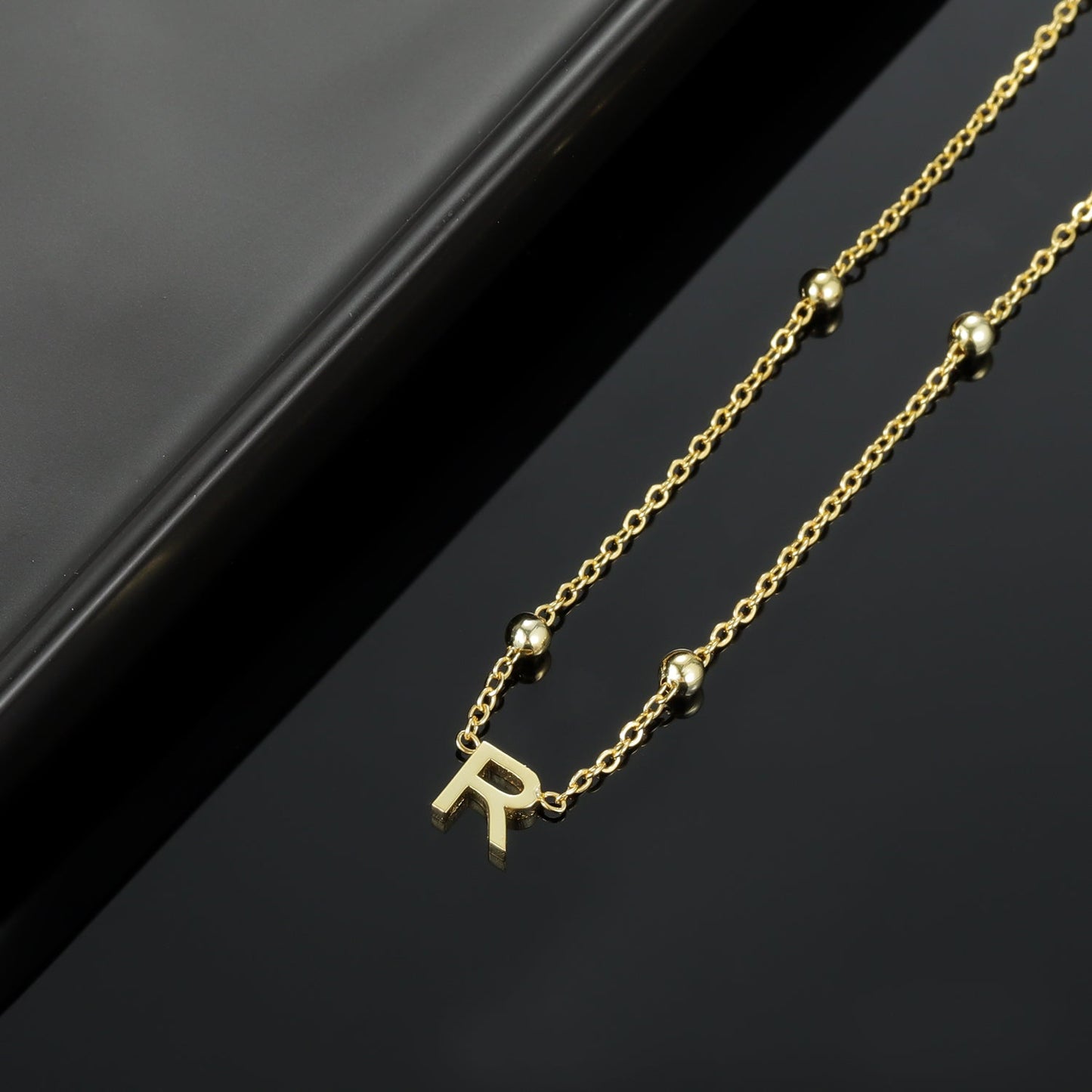 Letter Necklace w/ Satellite Chain