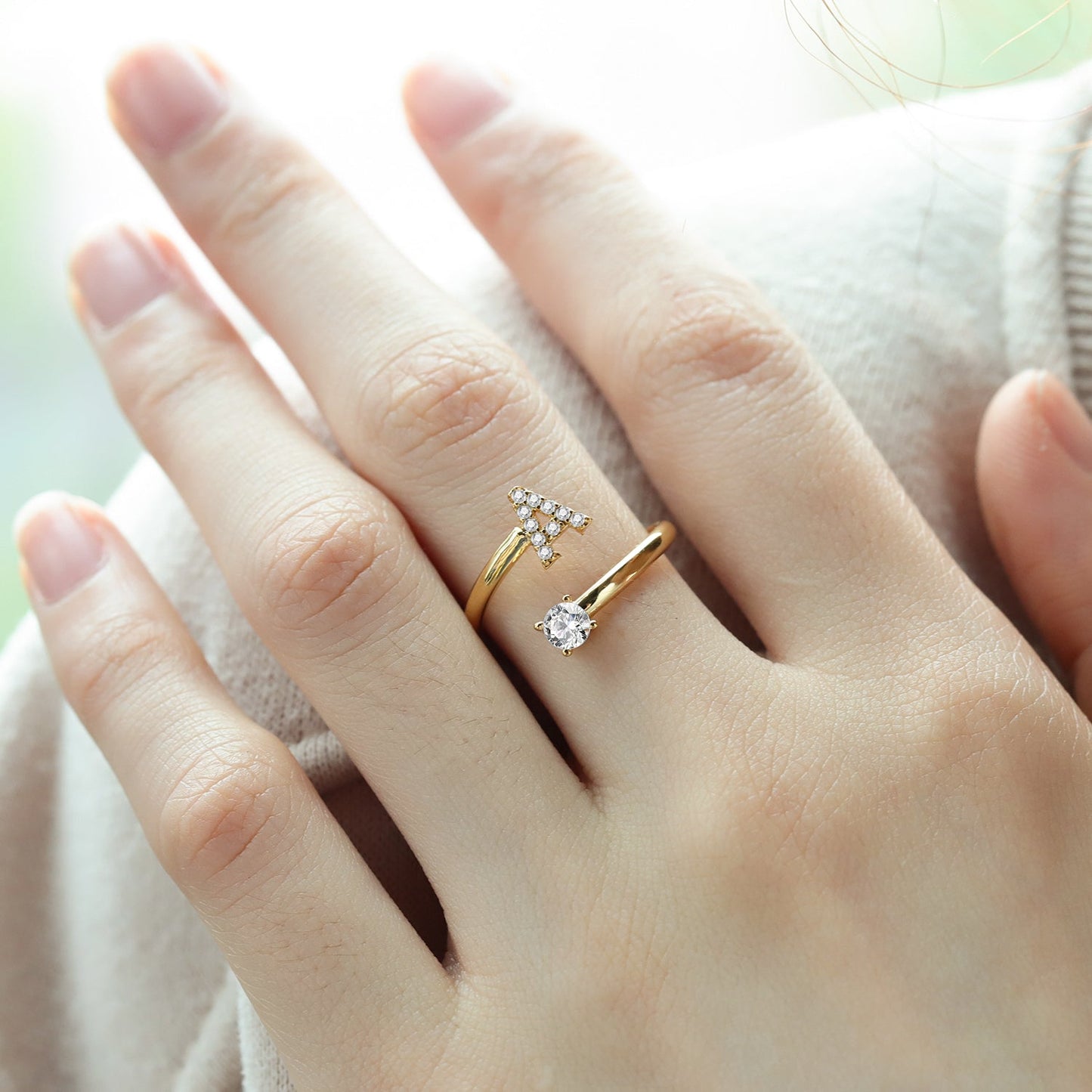 Iced Initial Ring