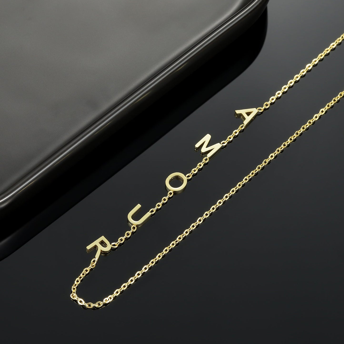 Sideways Initials Necklace