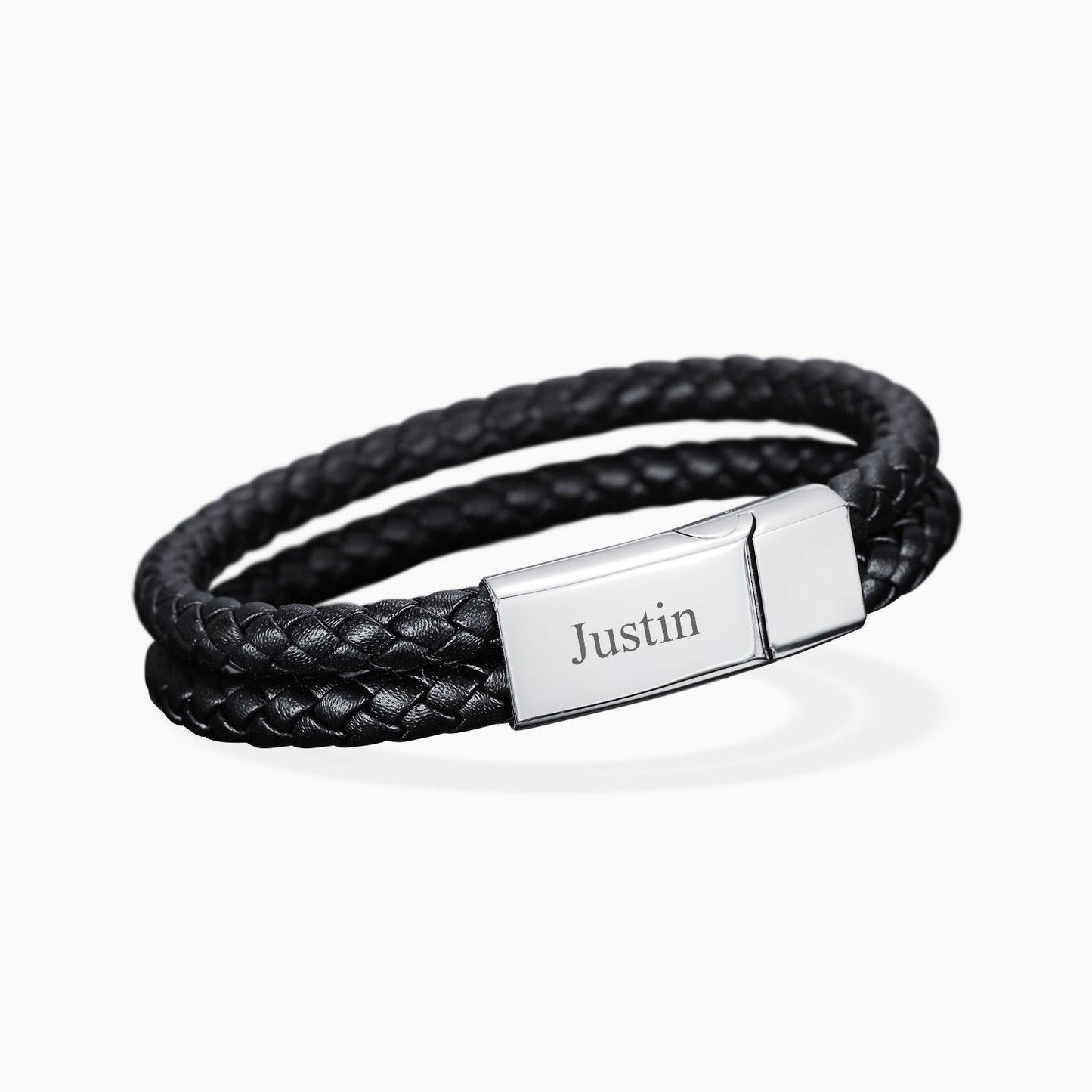 Engraved Leather Bracelet