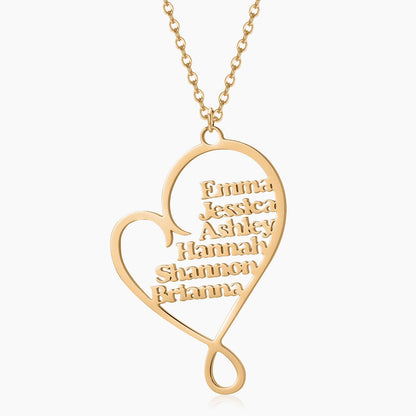 Family Name Heart Necklace