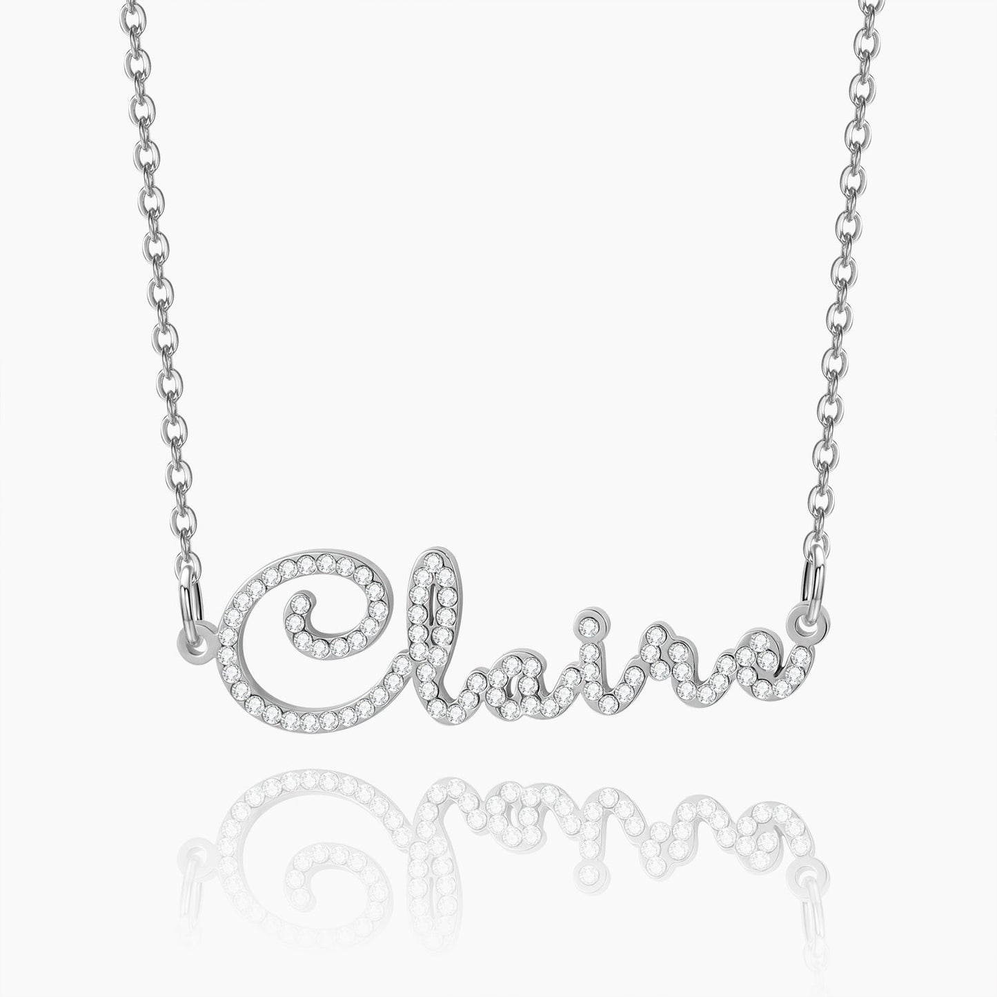 Script Iced Name Necklace