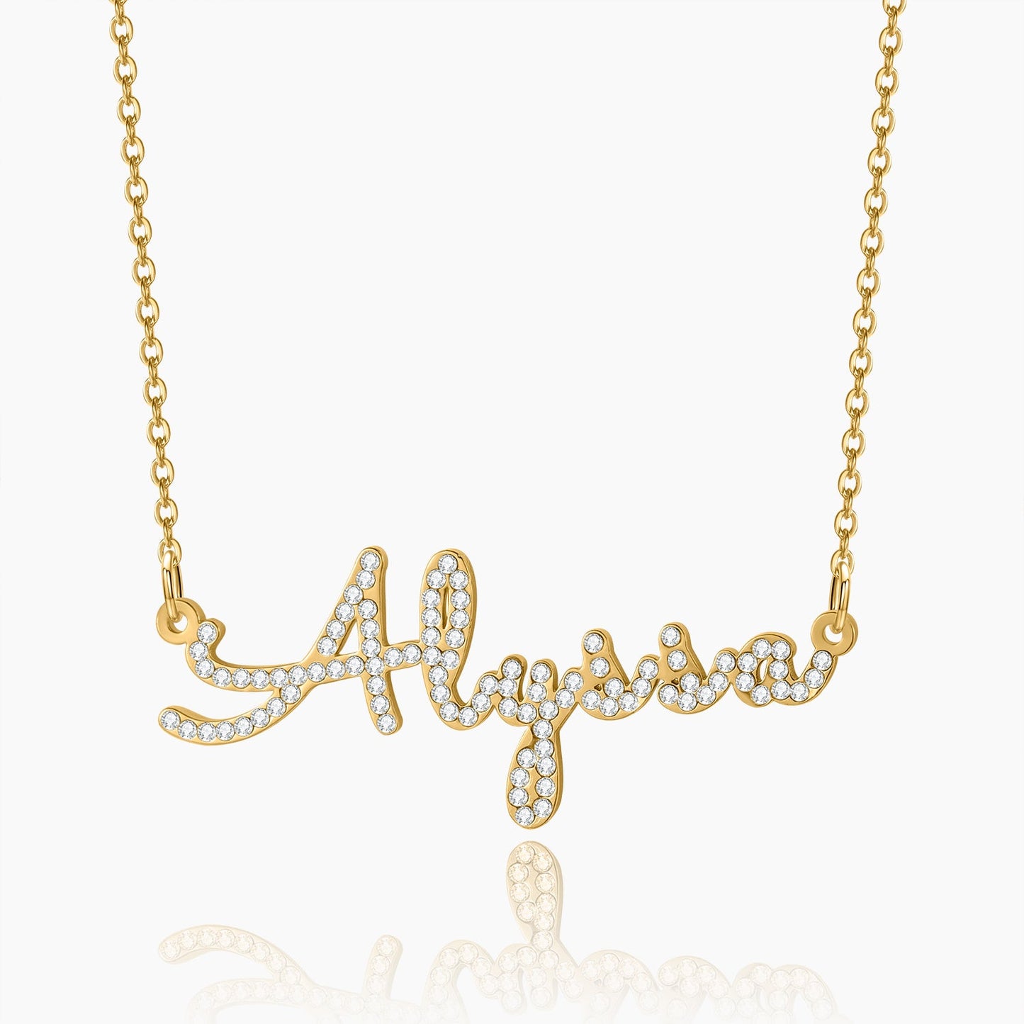 Script Iced Name Necklace