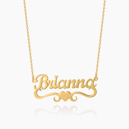 Title Heart Name Necklace