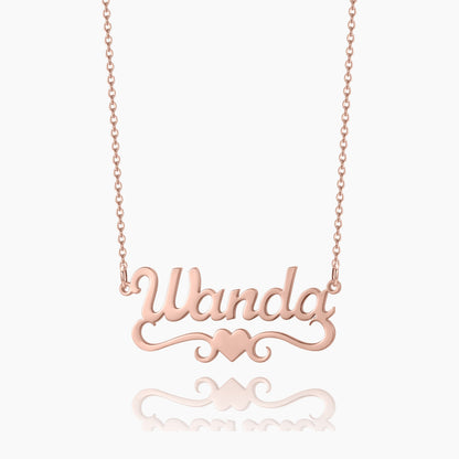 Title Heart Name Necklace