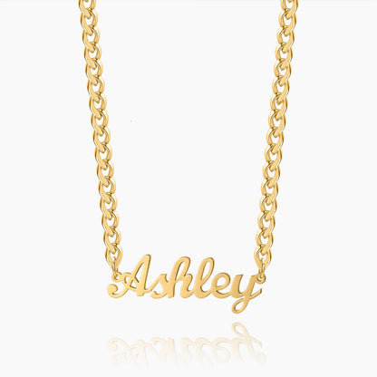 Custom Name Necklace w/ Cuban Chain