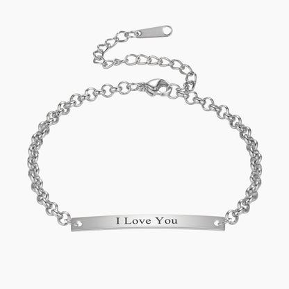 Engraved Bar Bracelet