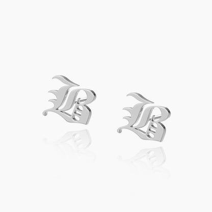 Gothic Initial Earrings