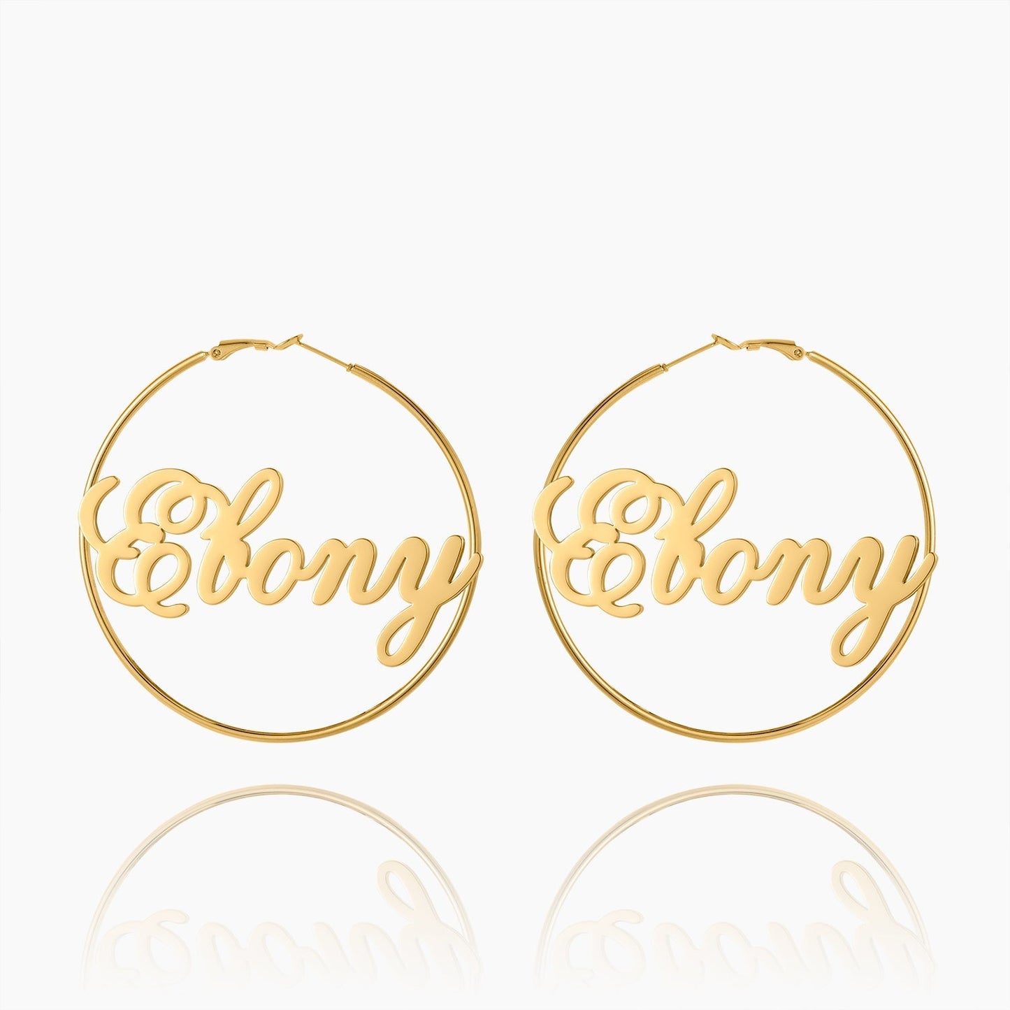 Script Name Hoop Earrings