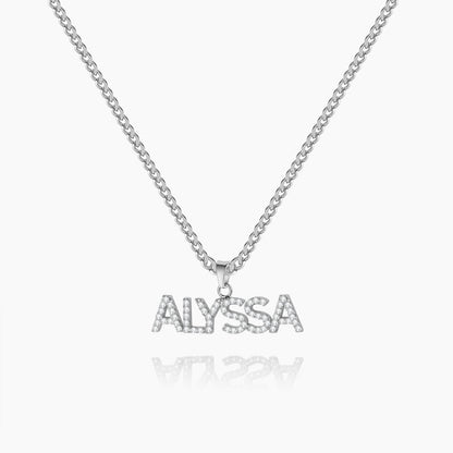 Iced Arial Name Chain