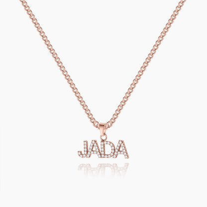 Iced Arial Name Chain