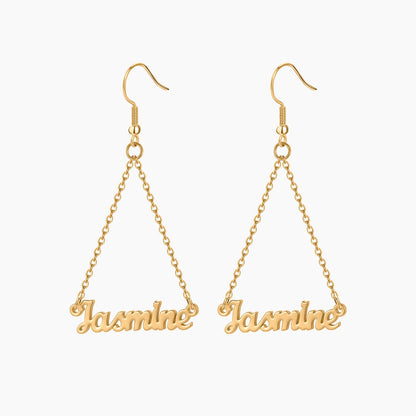 Name Dangle Earrings