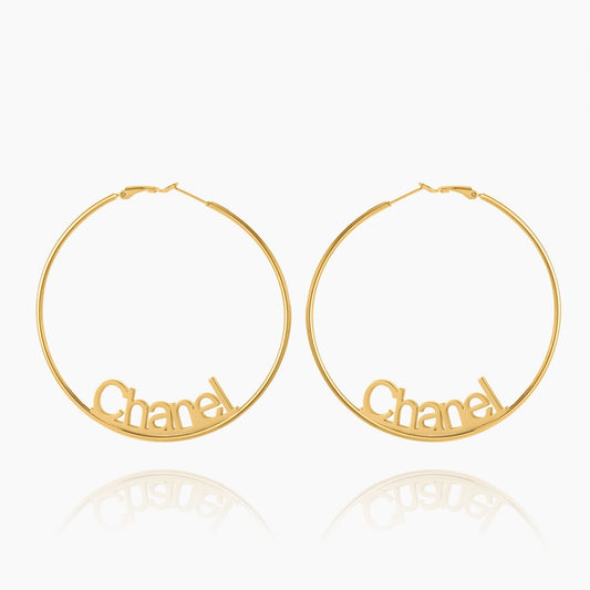 Name Hoop Earrings