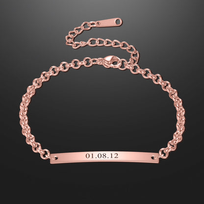 Engraved Bar Bracelet