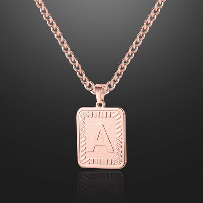 Embossed Initial Necklace