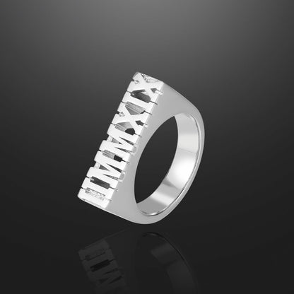 3D Roman Numeral Ring