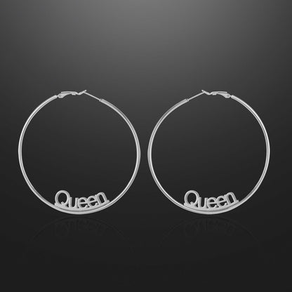 Name Hoop Earrings