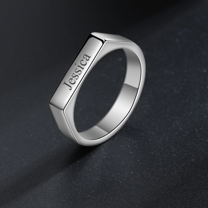 Engraved Name Ring