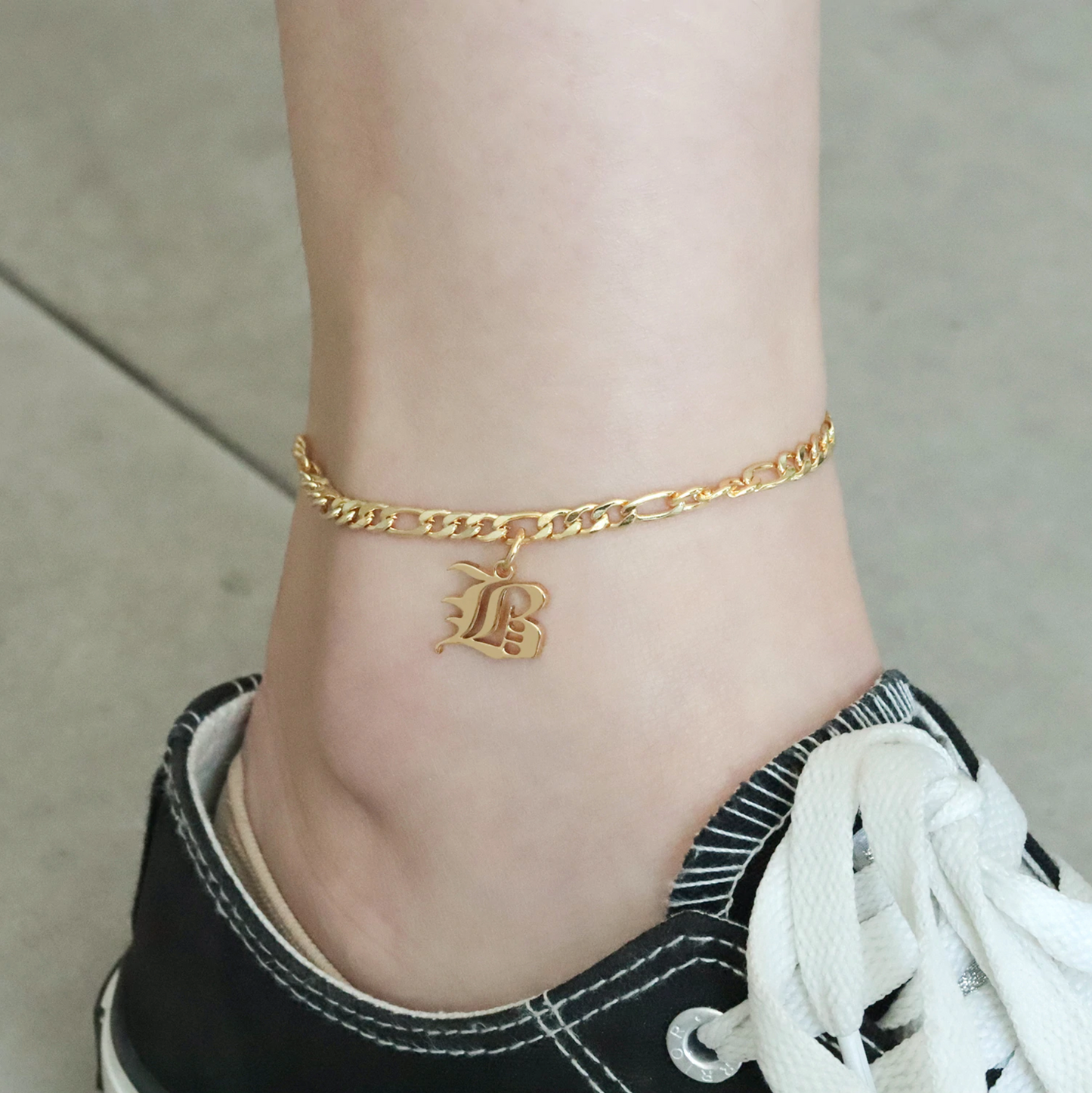 Gothic Initial Anklet