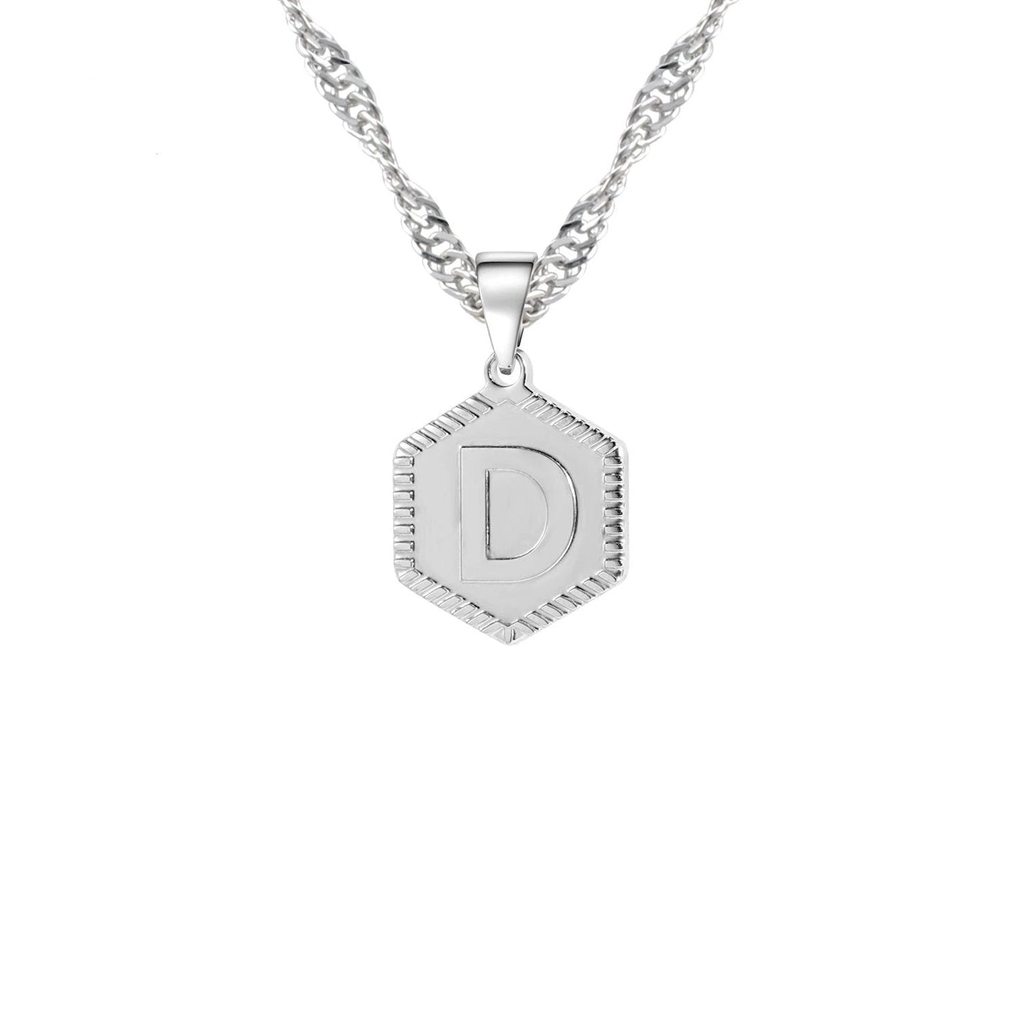 Hex Initial Necklace